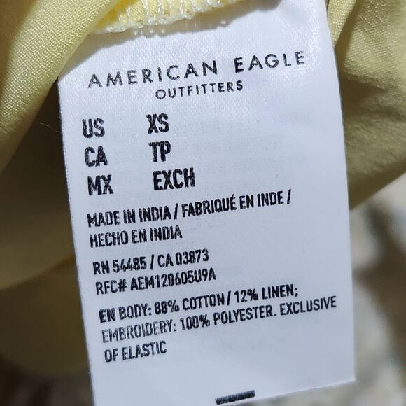 American Eagle Dress Size XS Lined Embroidered Short Sleeve - Picture 11 of 11